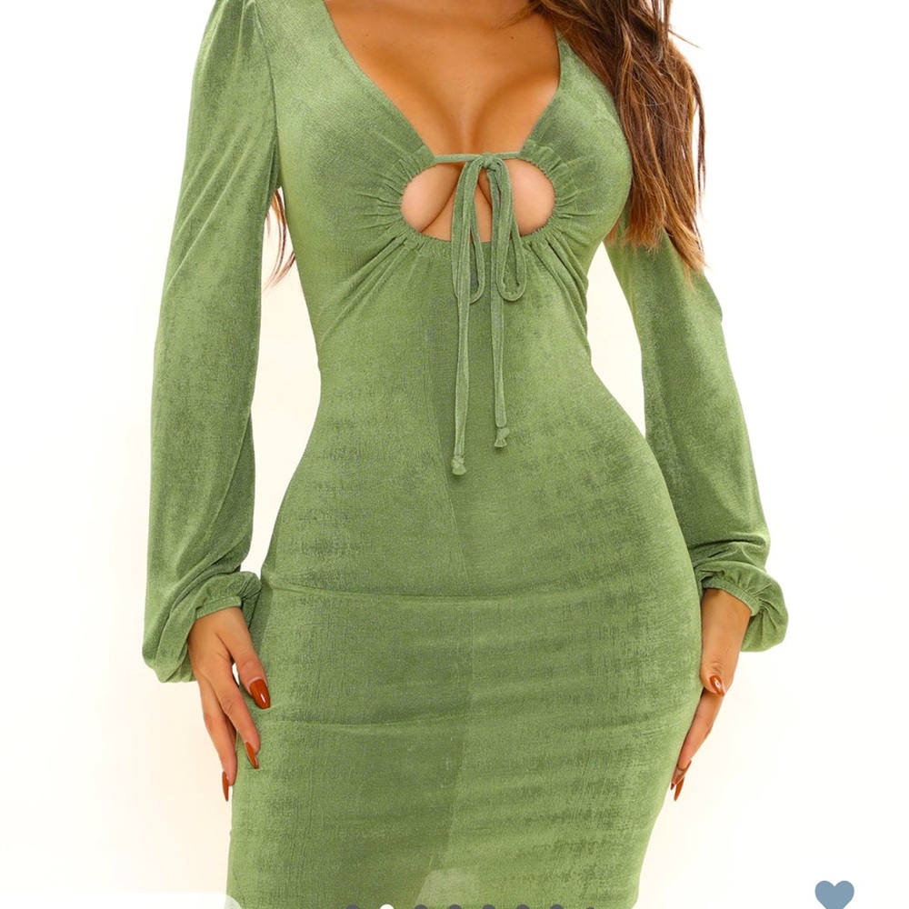Fashion nova beautiful green dress with tags